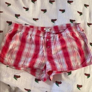 Pink Plaid Aéropostale Pajama Shorts